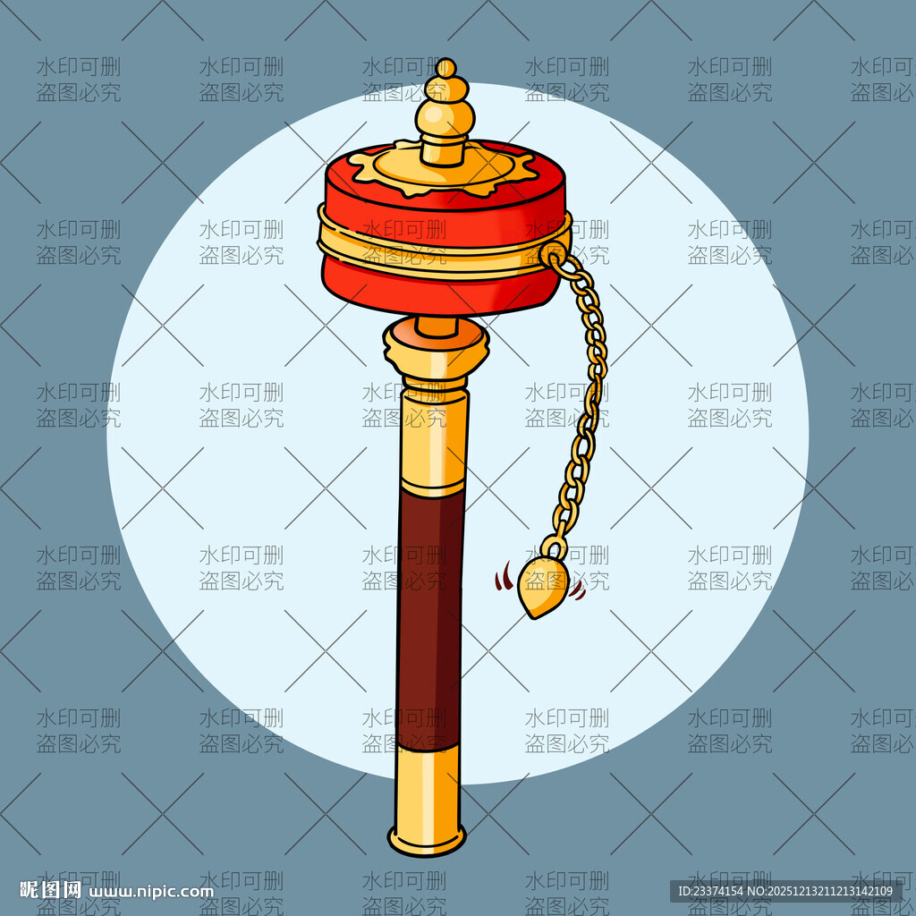 精美转经筒插画