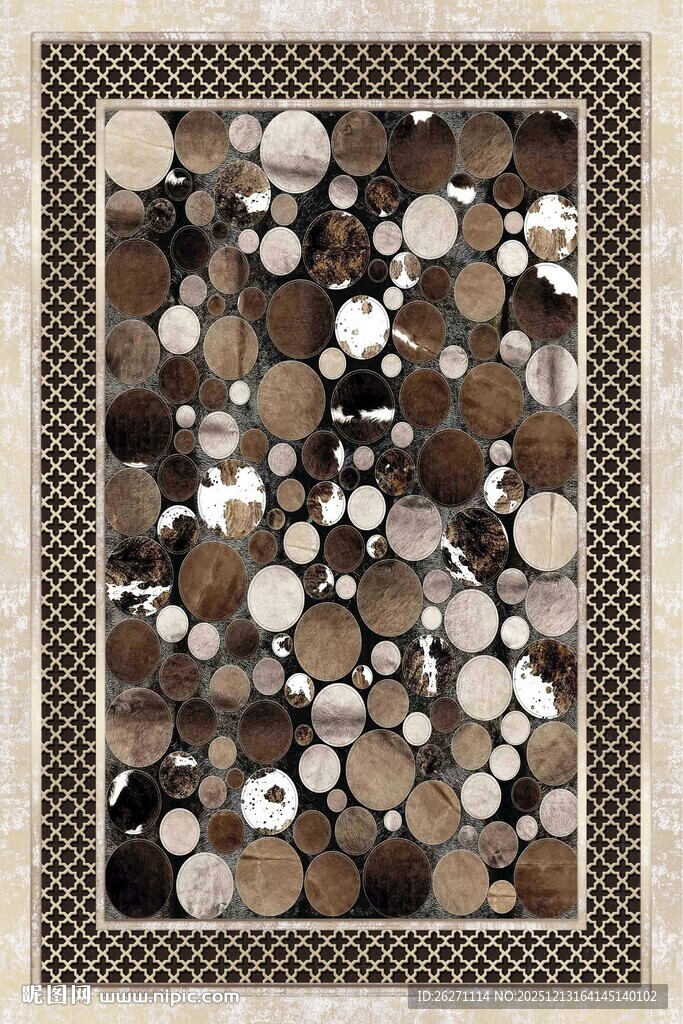 抽象几何图案地毯设计