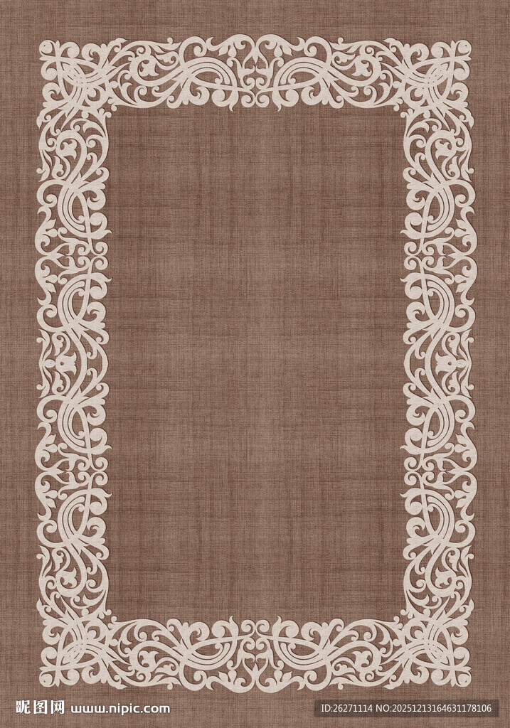 复古蕾丝边框装饰图案