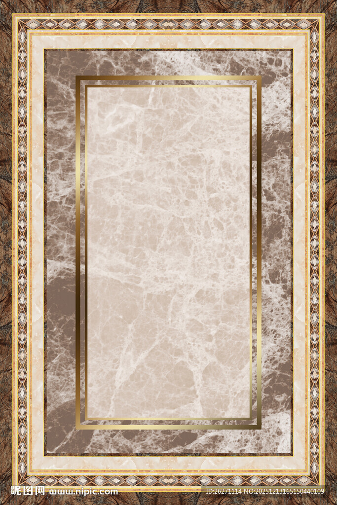 奢华边框大理石纹理图案
