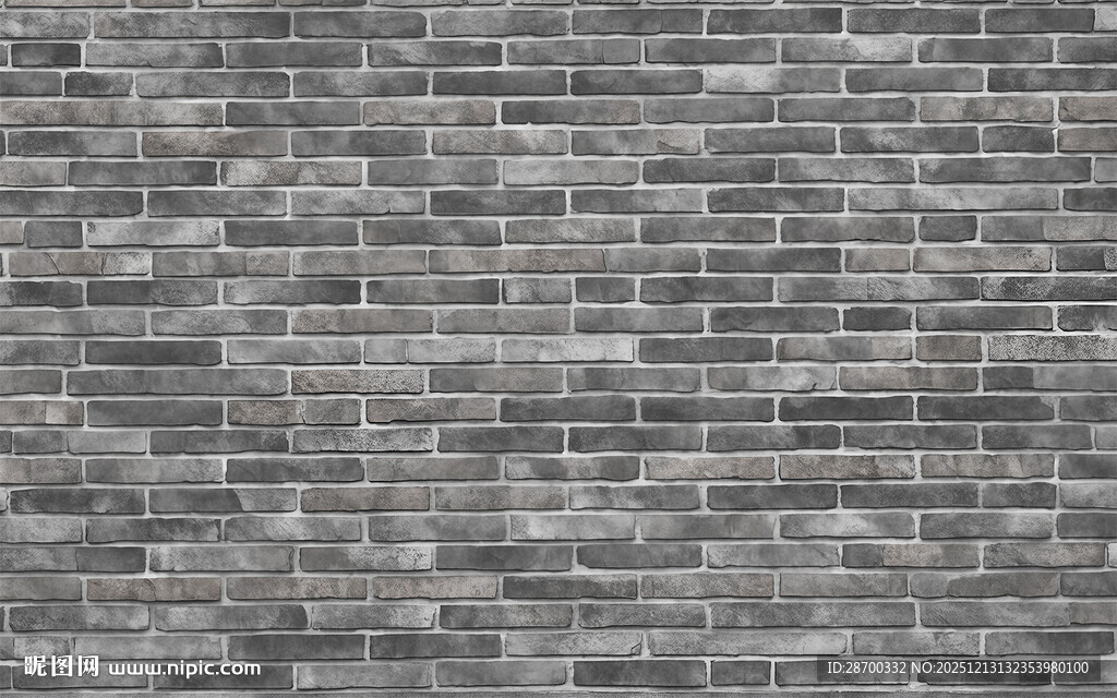 灰色砖墙纹理背景图