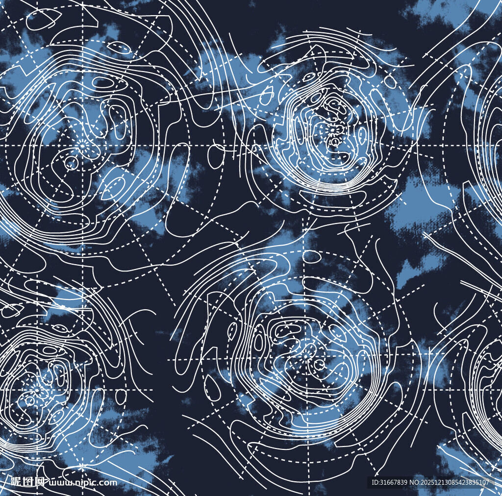 抽象蓝色旋涡图案背景