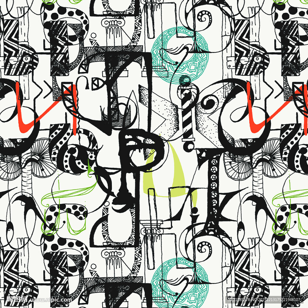 抽象涂鸦艺术图案