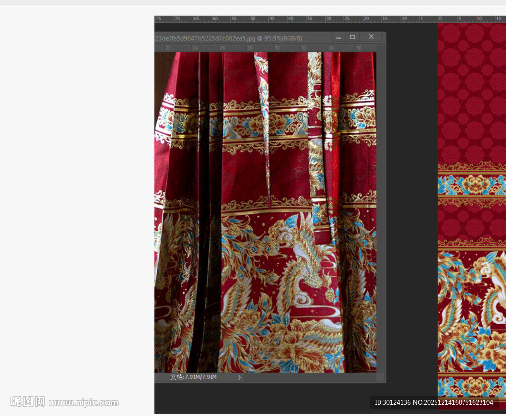 精美中式花纹窗帘展示