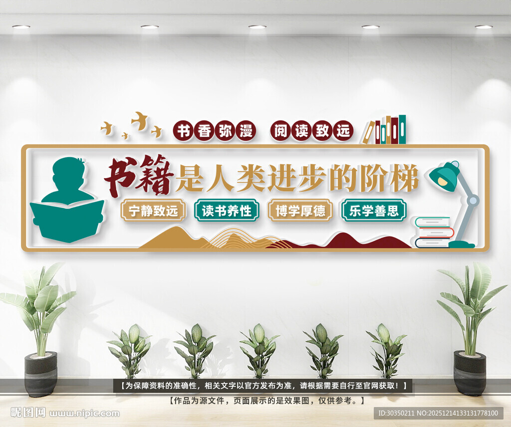 校园阅读文化墙