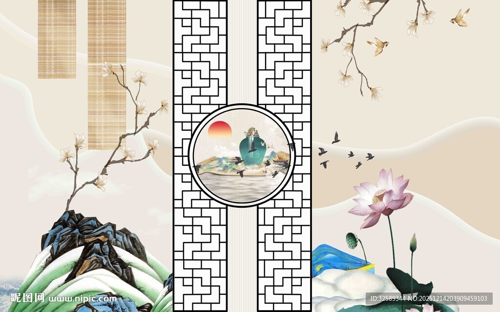 中式古典家居装饰场景