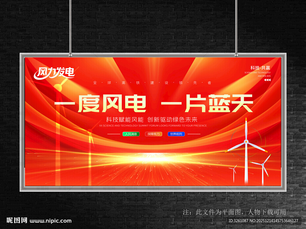 风力发电展板