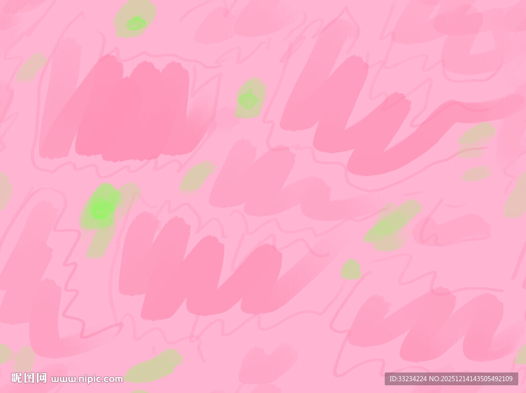 粉色绿点抽象水彩背景图