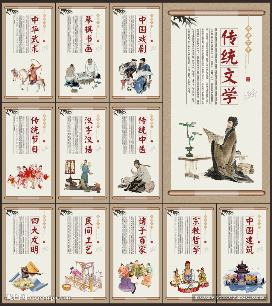 传统文化展板