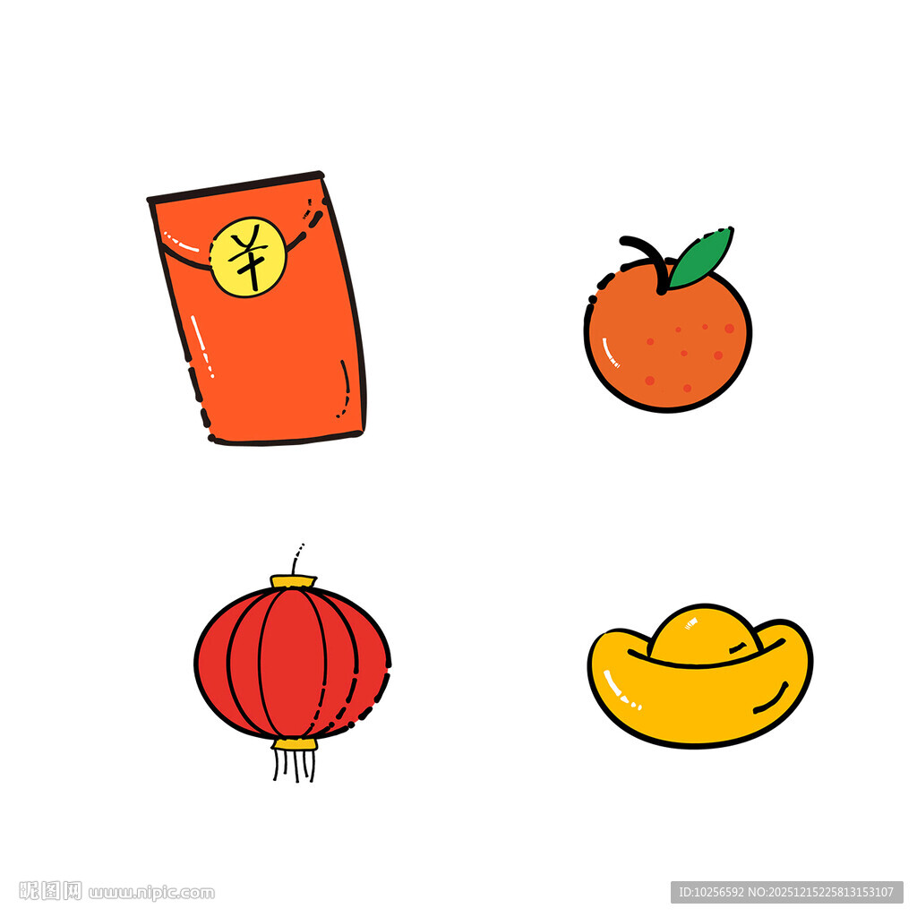 新年春节插画元素