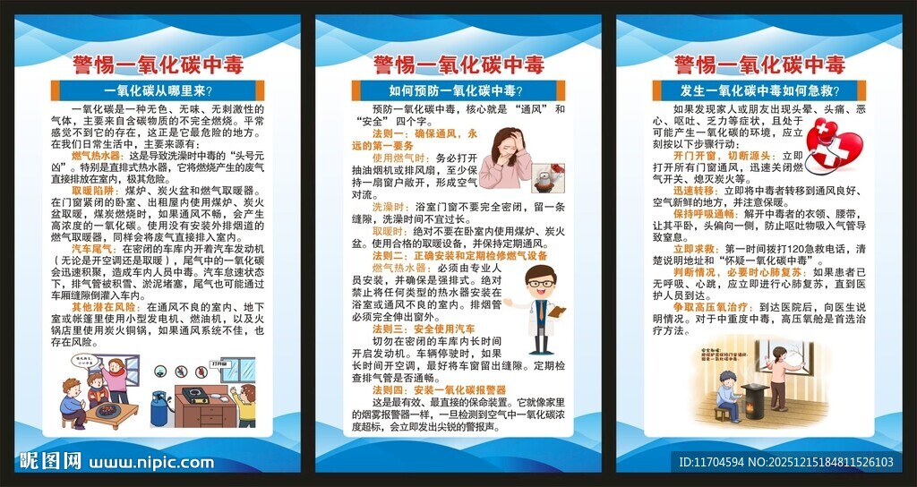 预防一氧化碳中毒展板
