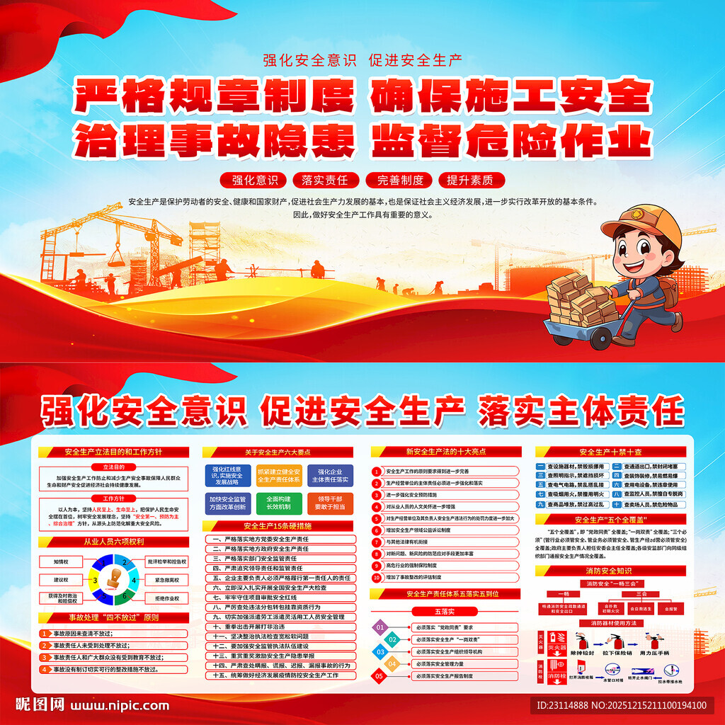 安全生产宣传展板展示