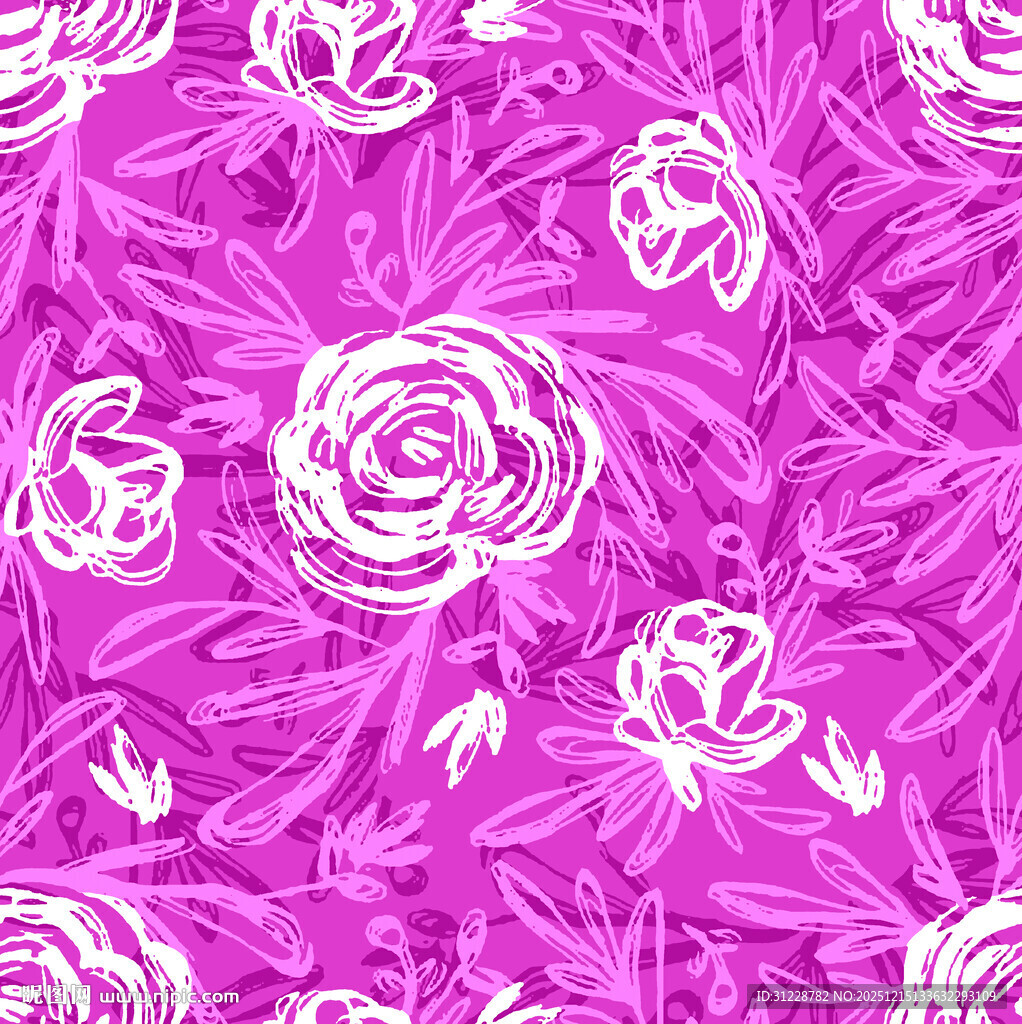 粉色花卉图案背景纹理