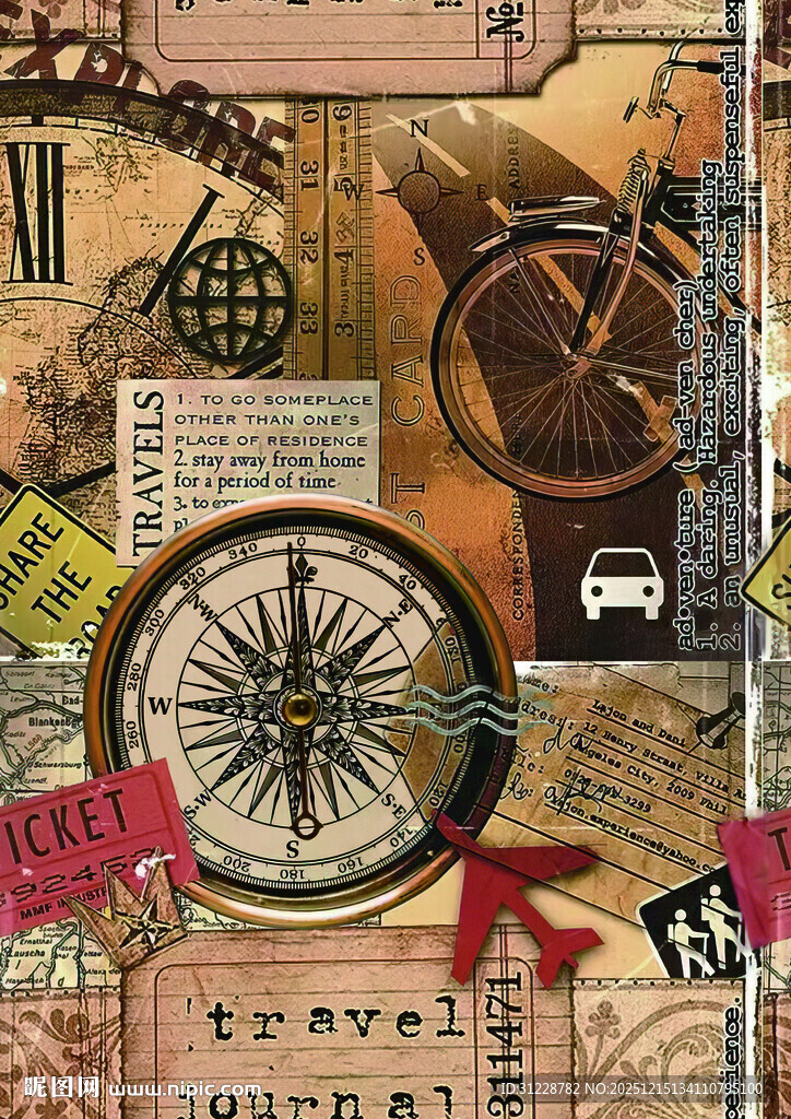 复古风航海元素装饰图