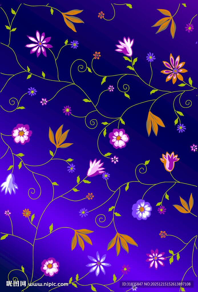 紫色花卉图案背景