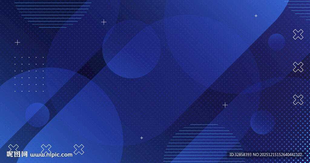 蓝色几何抽象背景图案