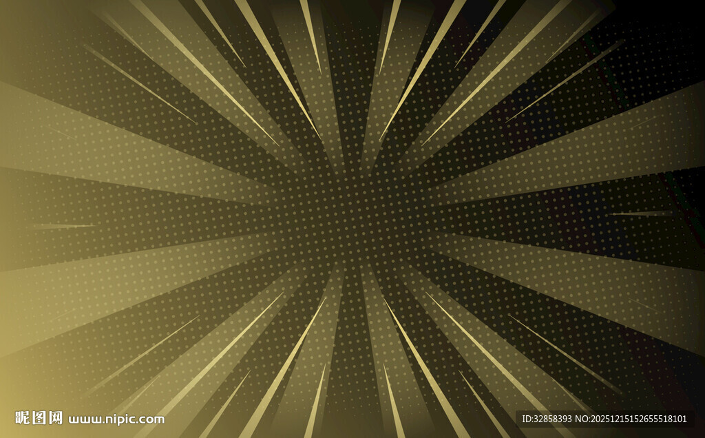 金色放射状背景图案