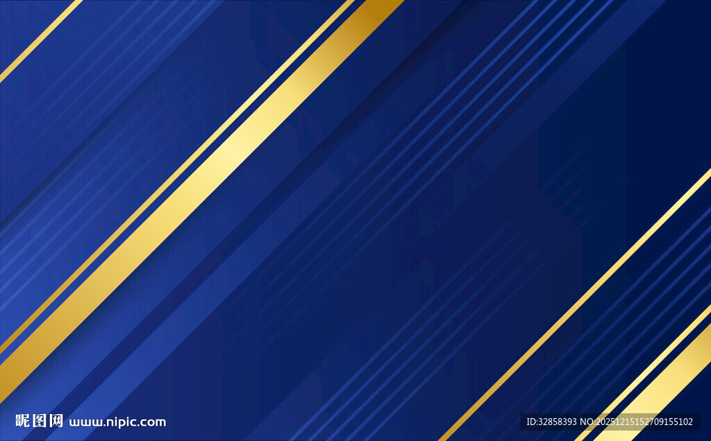 蓝金渐变条纹背景图