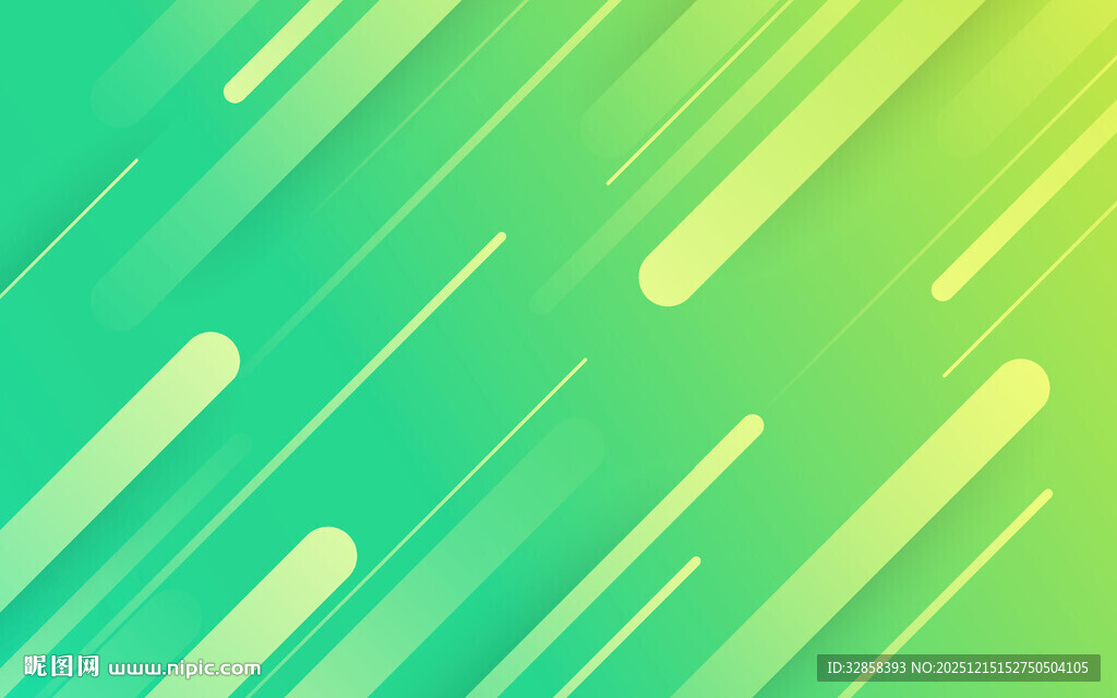渐变绿背景几何线条图案