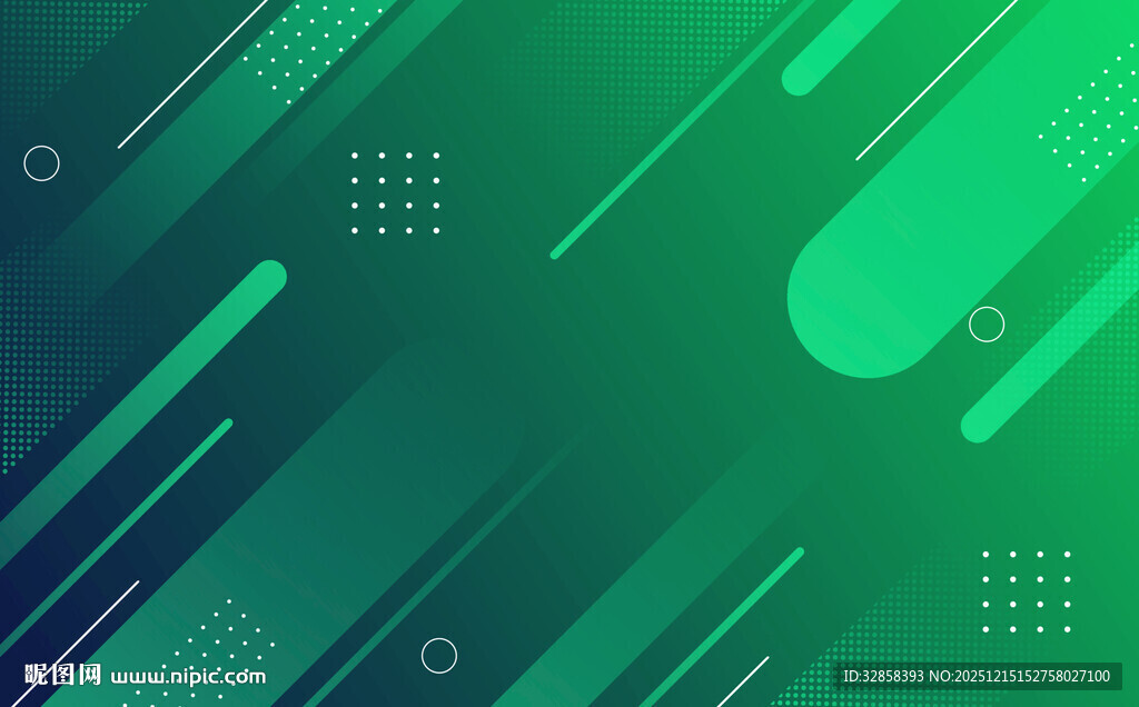 渐变绿蓝几何线条背景图
