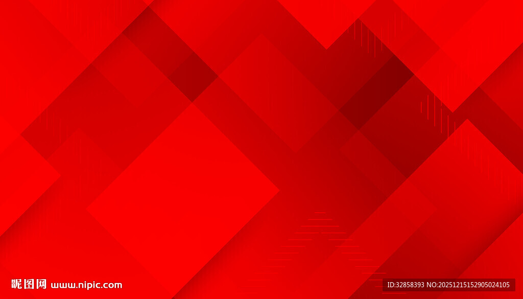 红色几何拼接背景图