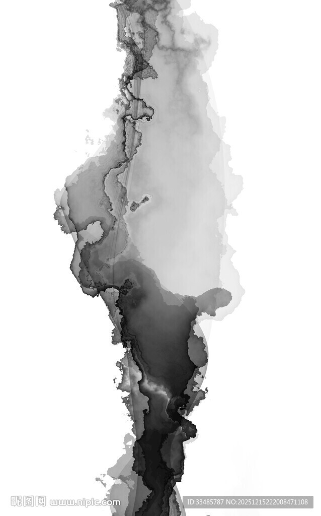 水墨烟雾抽象画