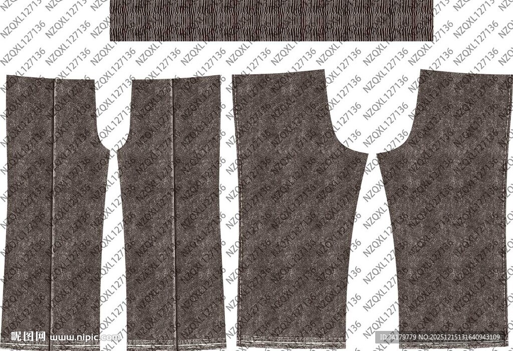 男士长裤纸样设计图