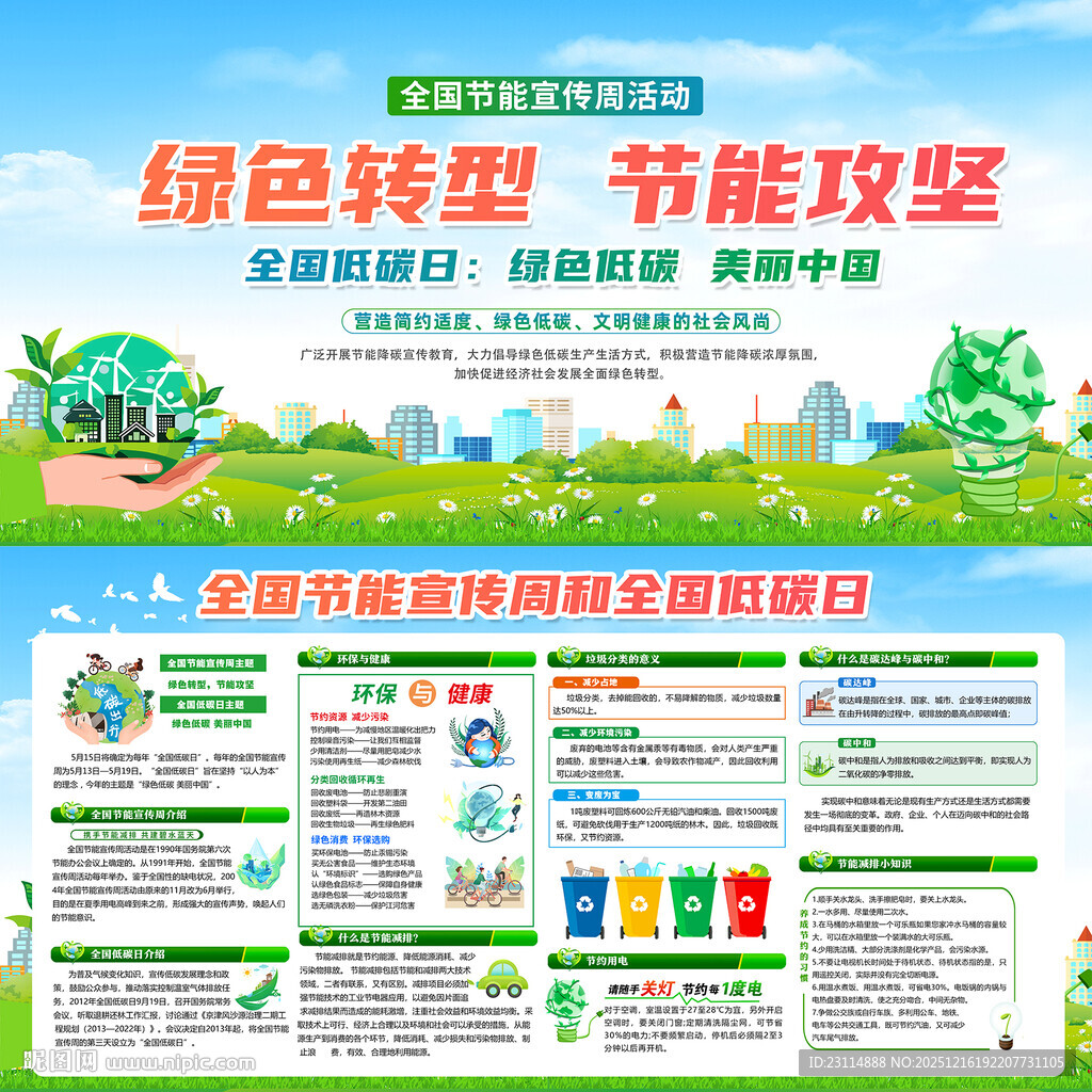 绿色转型节能攻坚宣传海报