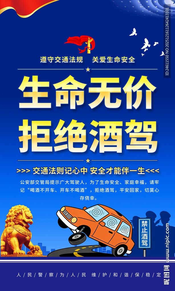 酒驾交通安全警示海报
