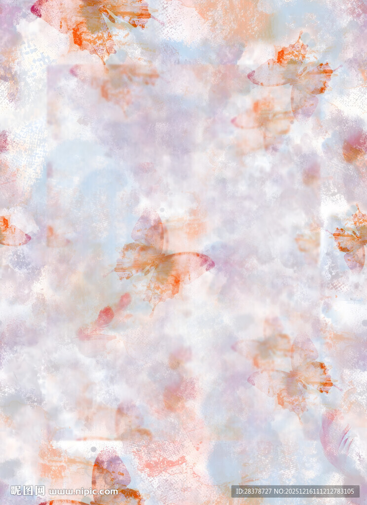 梦幻水彩花卉纹理背景