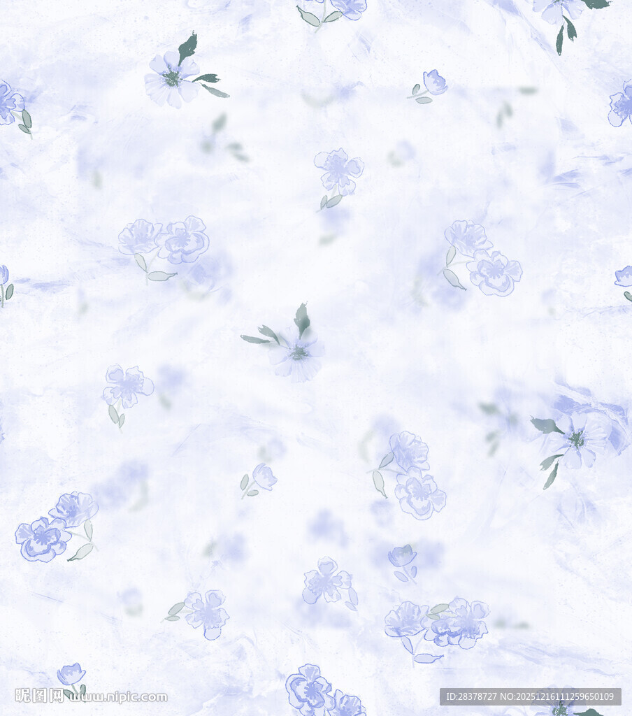 淡蓝色花卉图案背景