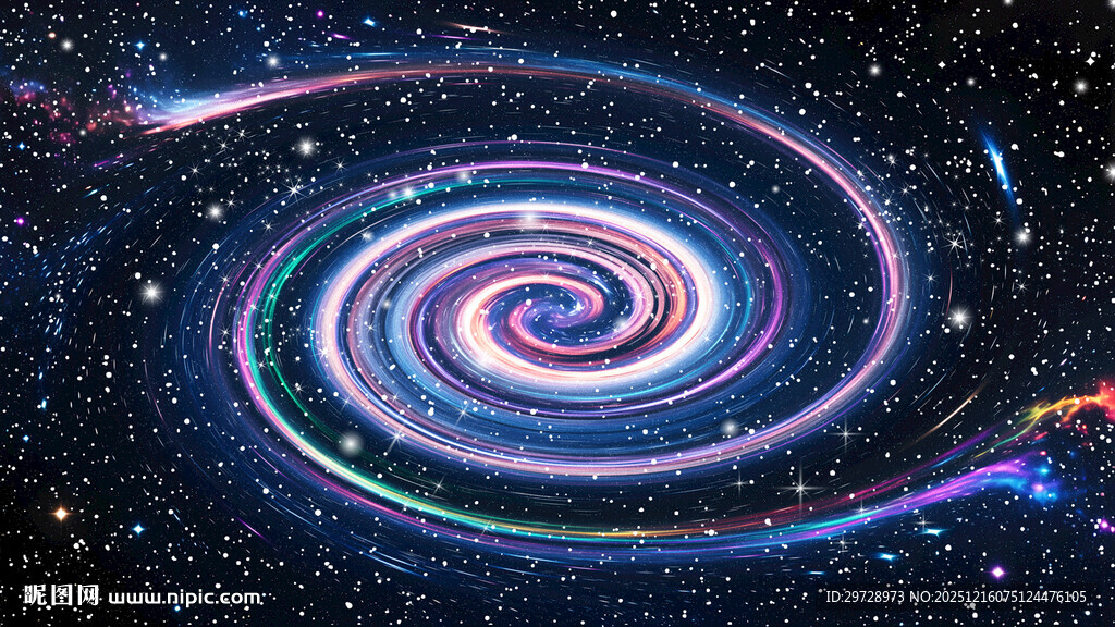 彩色宇宙旋涡星空