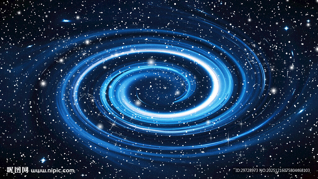 蓝色旋涡星空太空