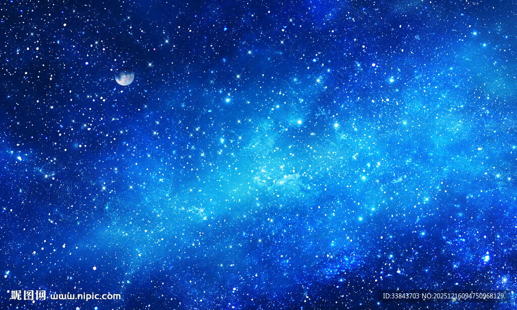 蓝色宇宙星空背景图