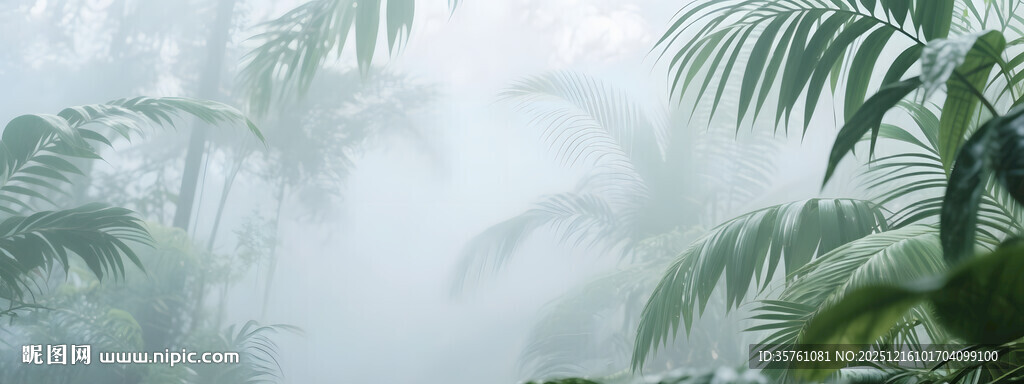 雾气磨砂膜效果绿植贴图