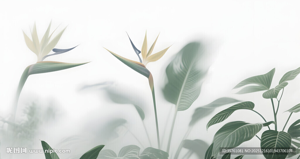 雾气磨砂膜效果绿植贴图