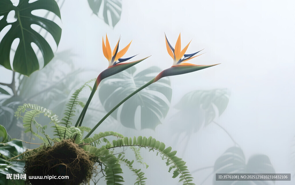 雾气磨砂膜效果绿植贴图