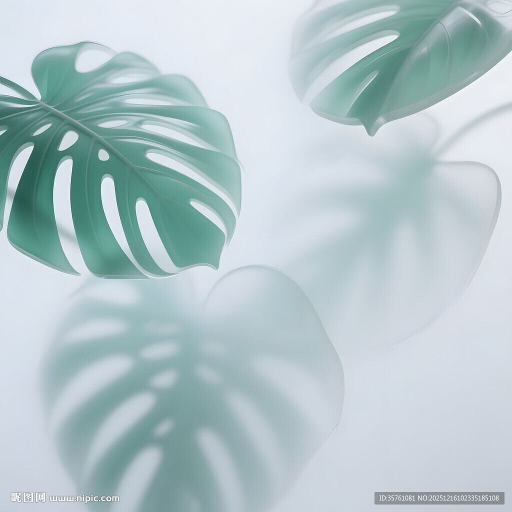 雾气磨砂膜效果绿植贴图