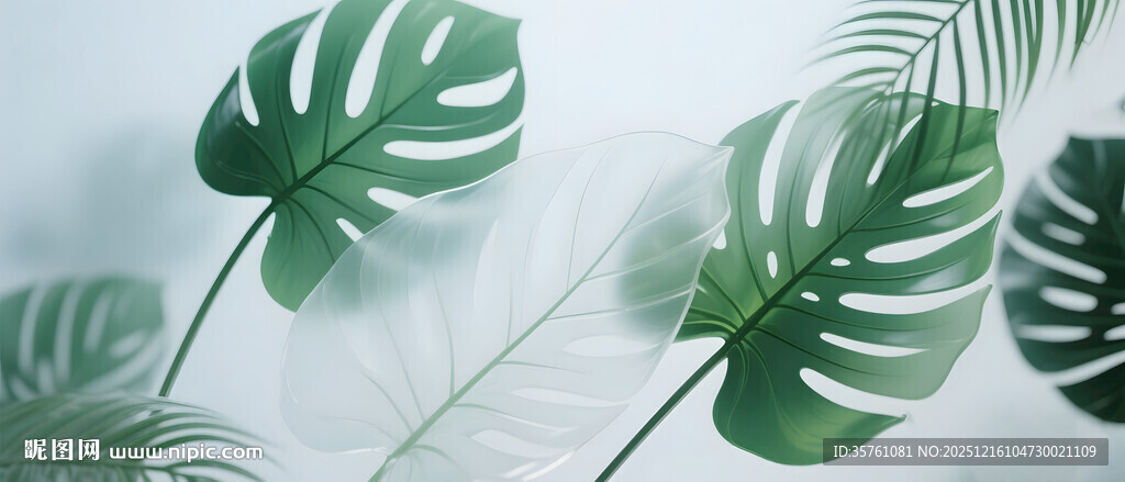 雾气磨砂膜效果绿植贴图