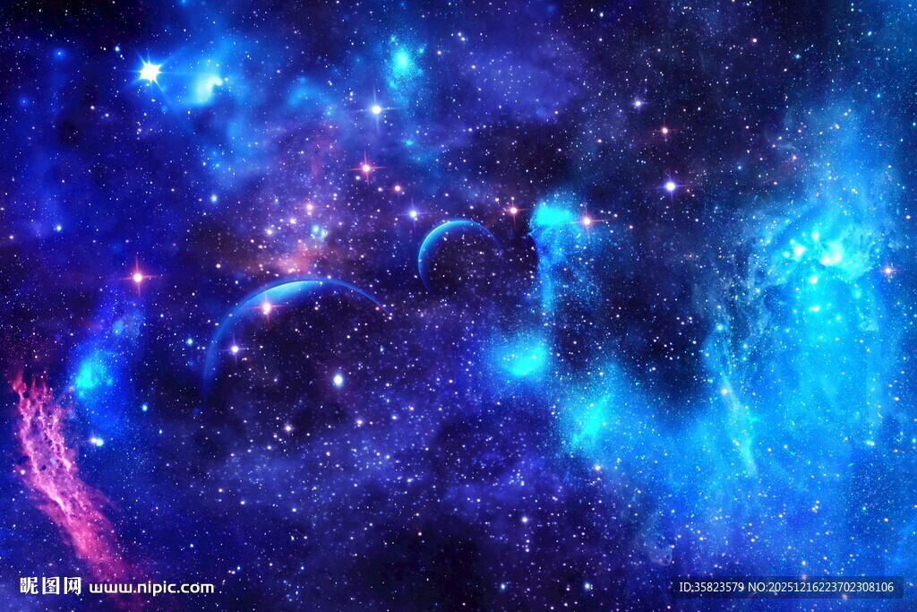 紫色宇宙星空星云背景图