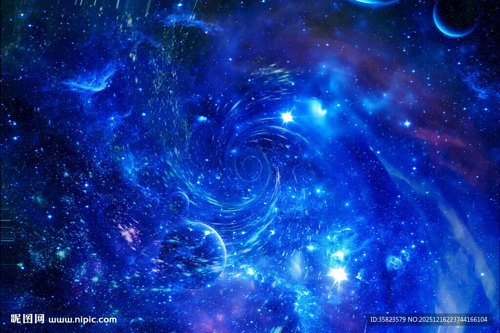 蓝色星空图