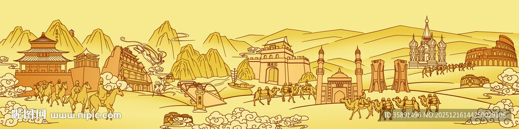 沙漠中的古老城市景观