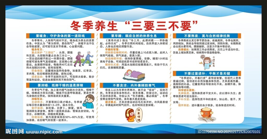 冬季养生知识宣传栏