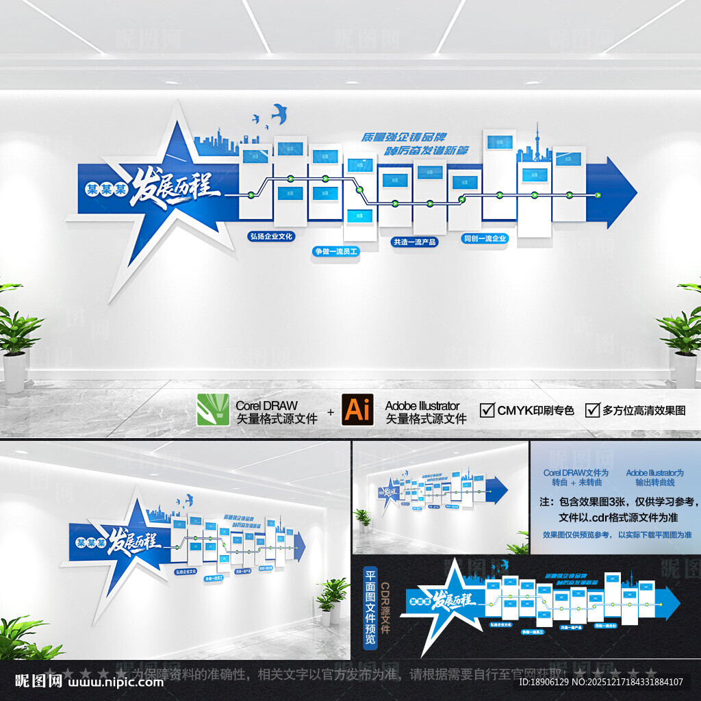 企业发展历程文化墙