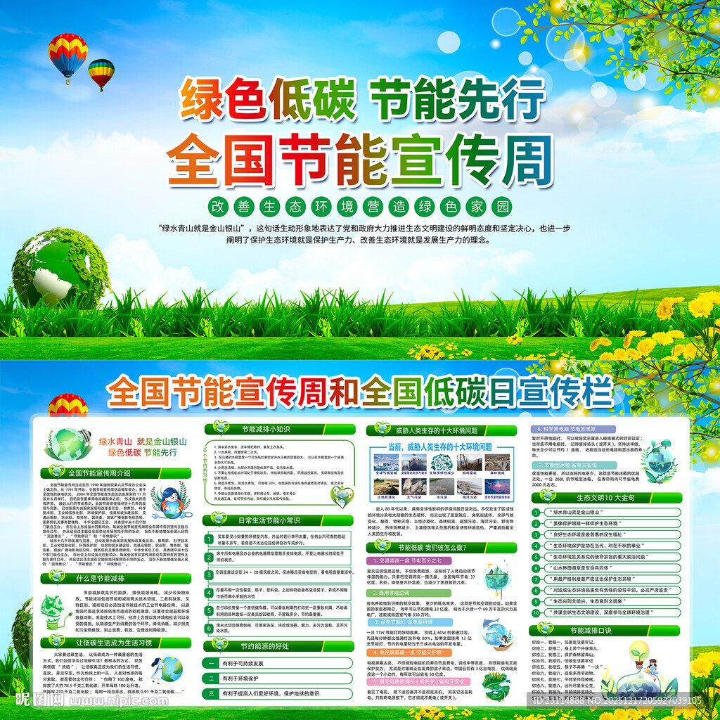 全国节能宣传周主题展板