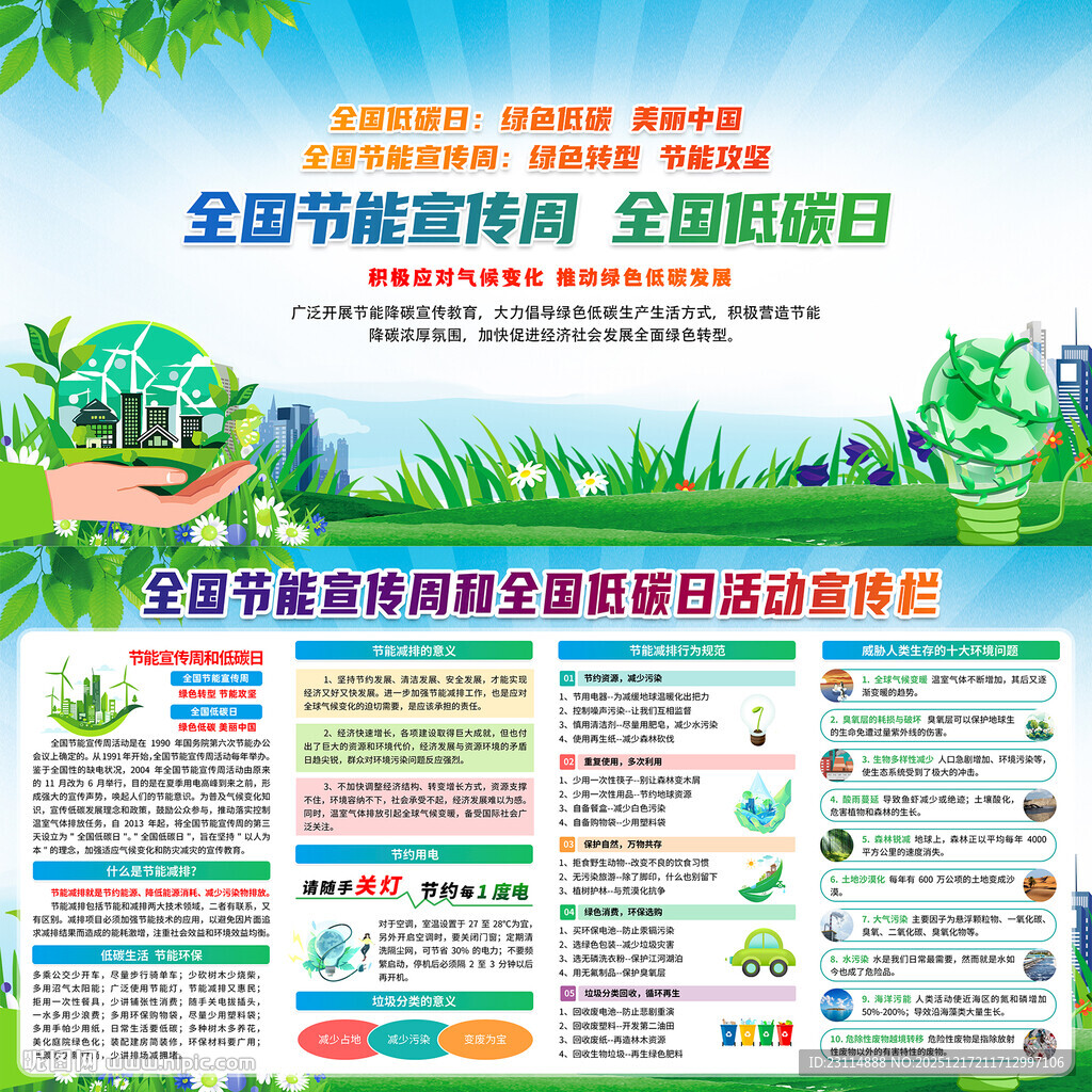 全国节能宣传周海报展示
