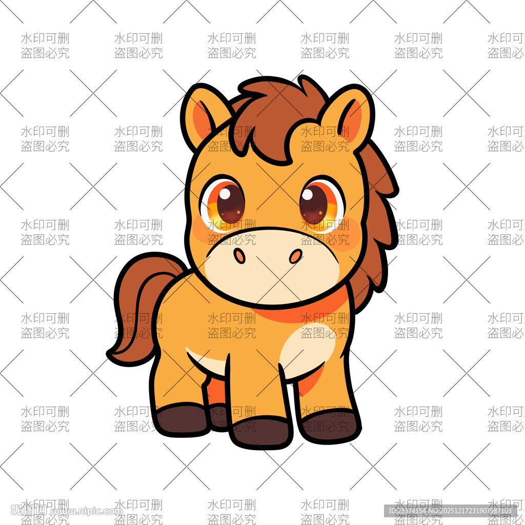 可爱卡通小马形象