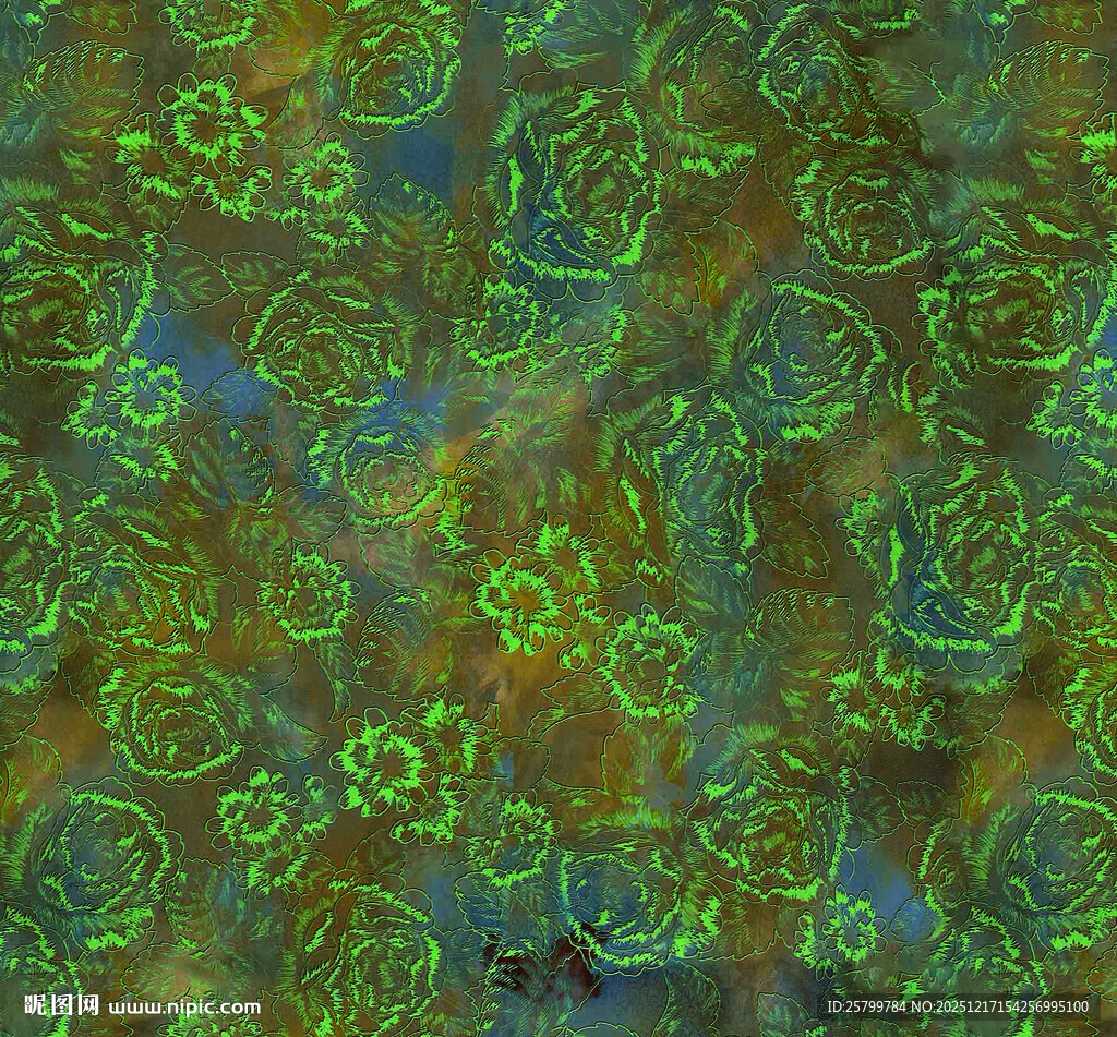 抽象绿色梦幻图案纹理