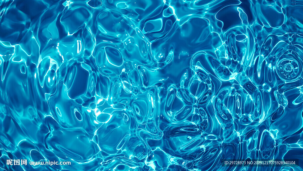 蓝色高清水波纹大图