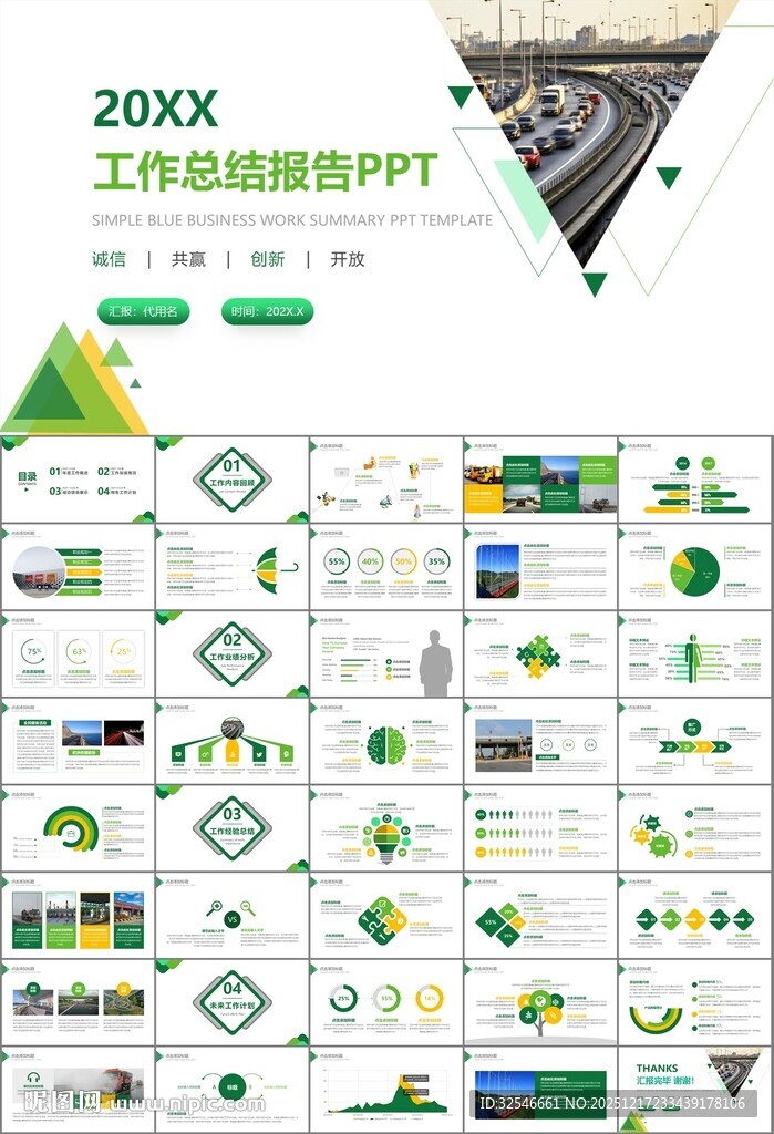 高速公路总结计划述职报告ppt